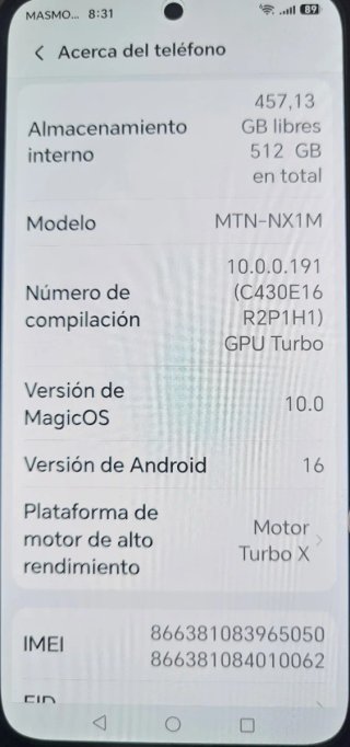 MOVIL Honor Magic8 Lite NFC 5G Caja