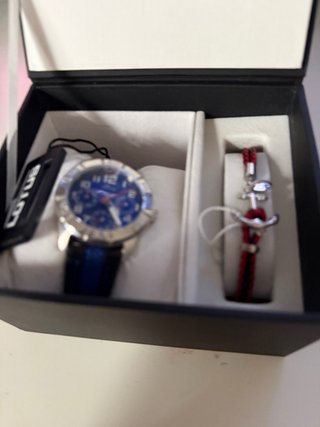 Reloj Lotus Azul y Plateado