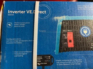 Inversor Victron Phoenix 12V 500VA VE.Direct nuevo