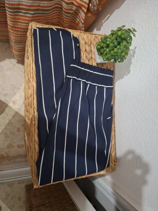 Pantalón rayas azul