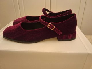 Mocasines terciopelo burdeos Topshop Talla 37