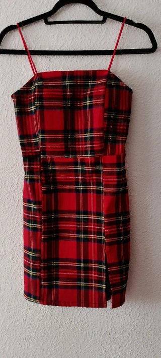 Vestido Cuadros Escoceses Nuevo