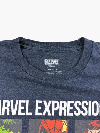 Vintage Graphic T-Shirt Marvel Expressions Navy