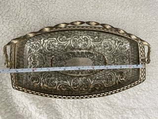 Bandeja Vintage Metal Plateado