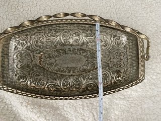 Bandeja Vintage Metal Plateado