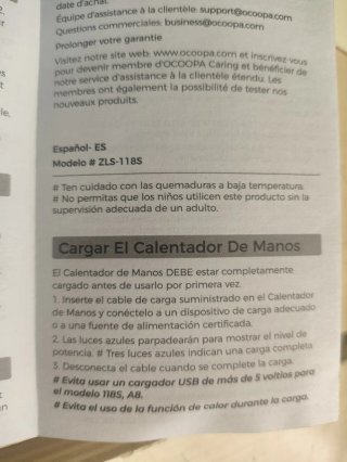 Calentador de manos