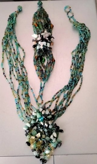 Parure vintage perline colorate