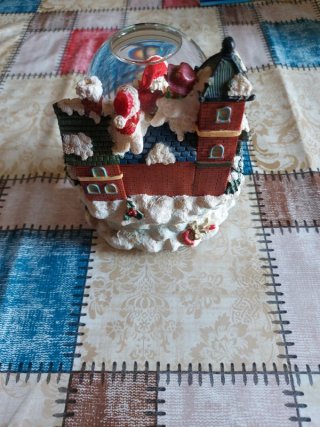 Palla Neve Natalizia Musicale Carillon Babbo Natal