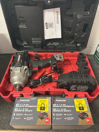 Parkside Llave de Impacto 20V + Baterías