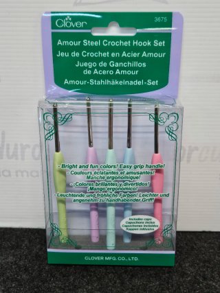 Set Ganchillos crochet - Clover - Acero - Nuevos
