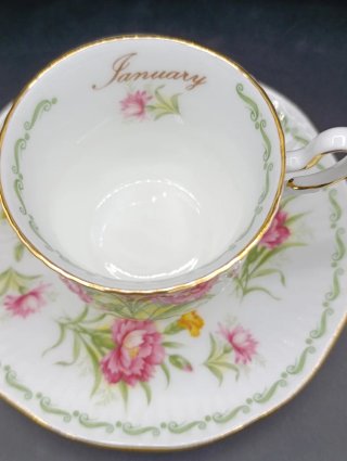 Taza café porcelana inglesa Enero