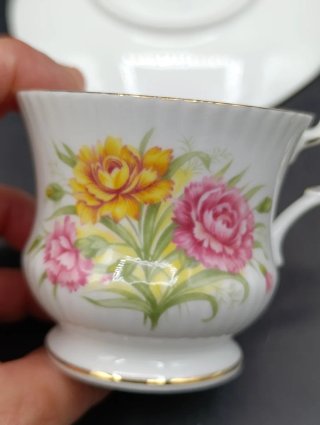 Taza café porcelana inglesa Enero