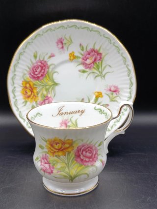 Taza café porcelana inglesa Enero