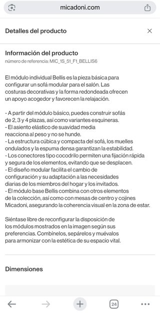 Sofá modular Micadoni Bellis