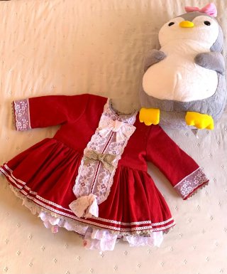 Precioso vestido ceremonia rojo