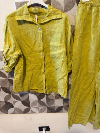 Completo Lino Tuta Pantalone Camicia