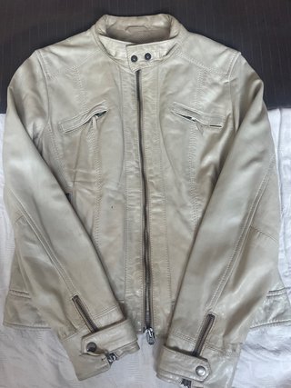 Chaqueta Javier Simorra Cuero Blanco