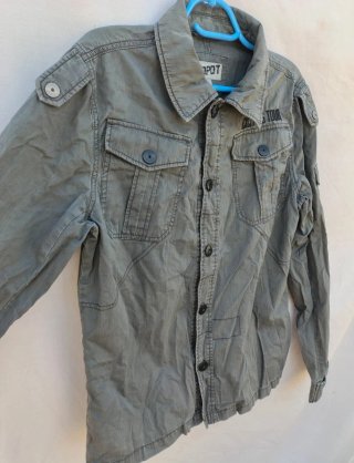 IDPDT Camisa Algodón Estilo Cargo Talla L
