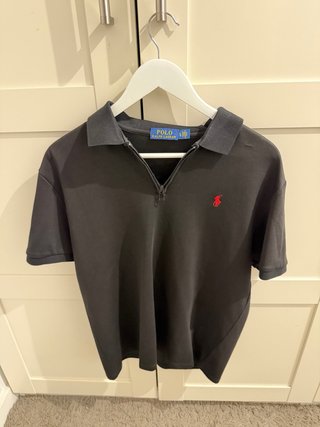 Polo Ralph Lauren Negro Media Cremallera