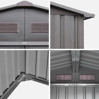Caseta metálica 5,29m2 Gris oscuro - Nueva - Kit