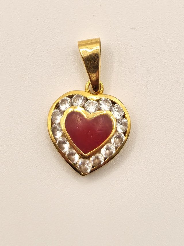 Colgante Corazon De Oro 18k 1.60gr