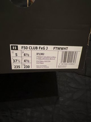 Zapatillas Adidas Fútbol Blancas y Azules