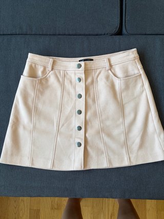 Falda mini rosa palo zara talla L