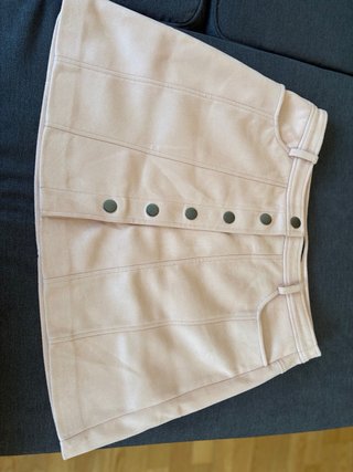Falda mini rosa palo zara talla L