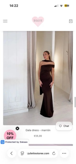 Vestido de fiesta marrón OH JULIETTE!