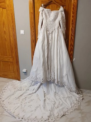 Vestido de Novia Blanco con Encaje