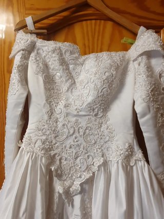 Vestido de Novia Blanco con Encaje