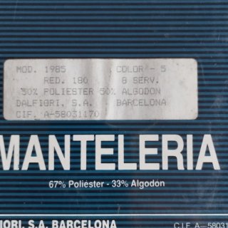 Mantelería redonda 8 servicios floral, nueva