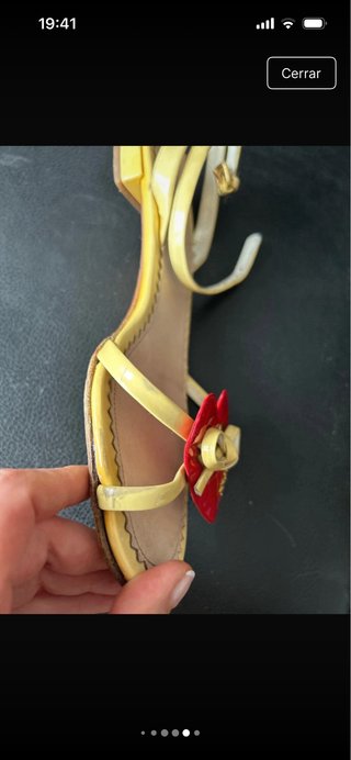 Sandalias Prada Corazón Rojo y Amarillo
