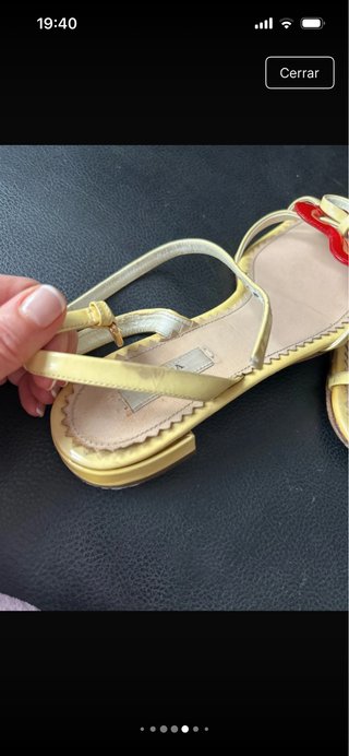 Sandalias Prada Corazón Rojo y Amarillo
