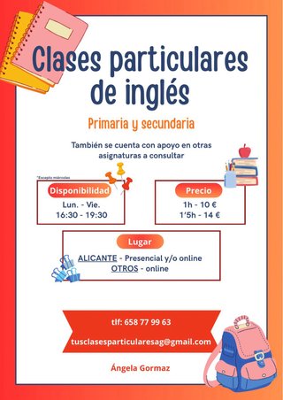 Clases particulares (Inglés y más)