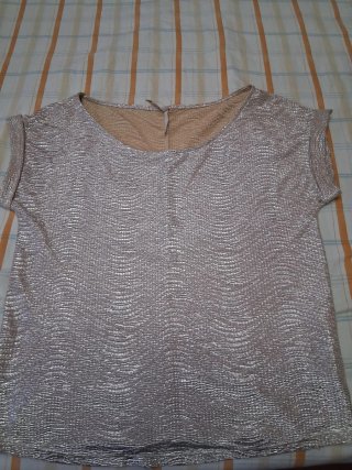 Top fiesta plateado talla 46