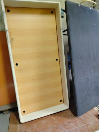 Cama Canapé Forrada Beige y Negra