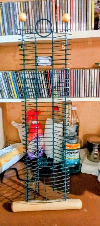 Estantería Porta CD Metálica y Madera 40 huecos