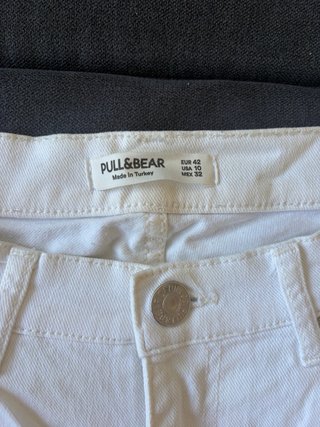 Pull&Bear Mon Fit Jeans Blancos talla 42
