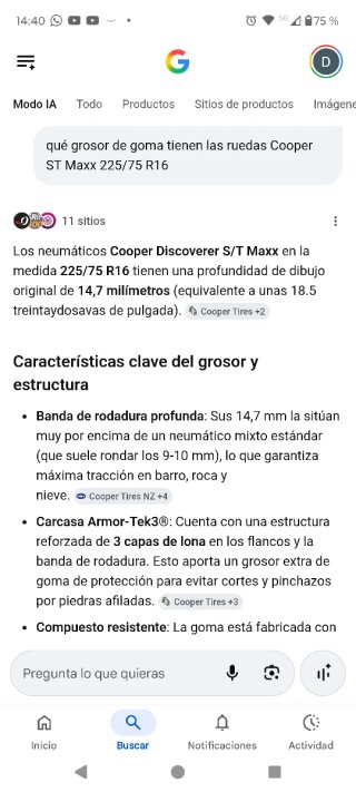4 Neumáticos Cooper Discoverer ST Max 225/75R16