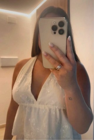 Conjunto blanco top y pantalón palazzo