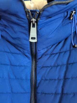 Cazadora impermeable mujer azul
