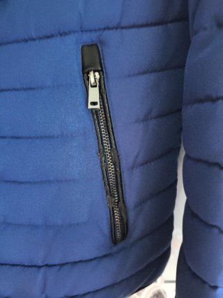 Cazadora impermeable mujer azul