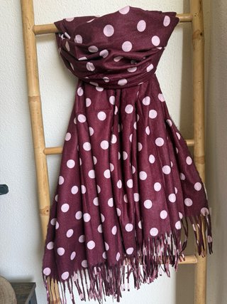 Pashmina lunares reversible