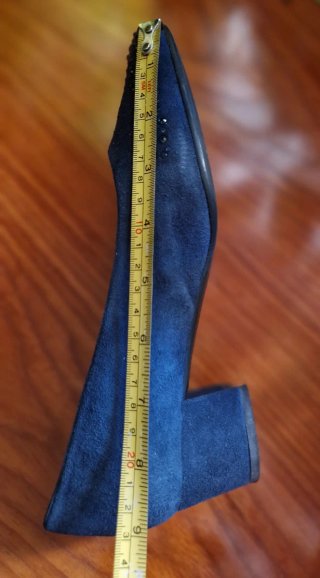 Zapatos de ante Caliche azul con pedrería
