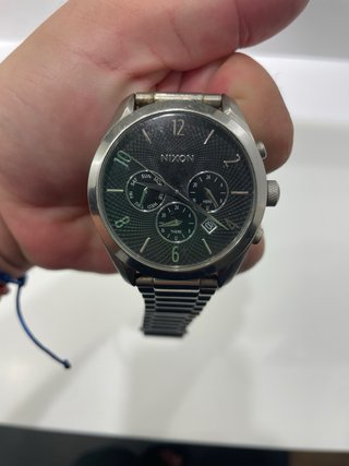 Reloj Nixon Cronógrafo Negro y Plateado
