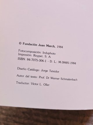 Catálogo - Julius Bissier - Juan March
