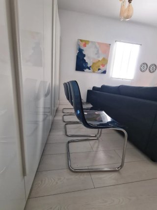 4 Sillas IKEA Tobias Azul Transparente