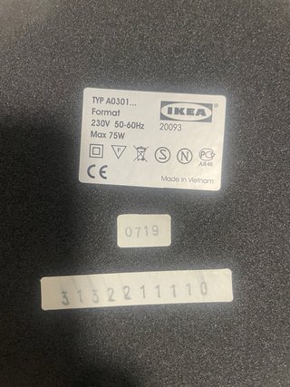 Lámpara IKEA Acero Plateado Niquelado