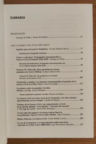 Libro Cine y Guerra Civil en el País Vasco